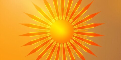 Obraz premium Vibrant orange and yellow sunburst radiating from center, vector illustration, fire, burst