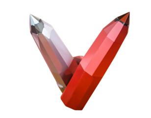 Modern gradient poster on pink background vector set. Cover template with red perspec 