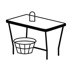 black trash bin icon