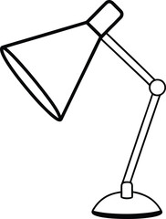 desk lamp vector illustration