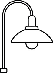 vector illustration of a modern lamp