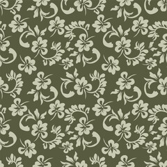 Seamless beautiful vintage flower pattern textile design
