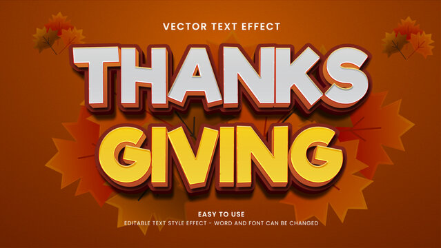 thanks giving editable text effect