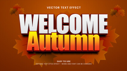 welcome autumn editable text effect © cuplis design