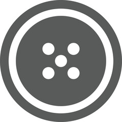 clothing button icon isolated on white background. Vector illustration