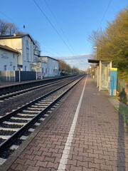 Fototapeta premium Railway station in Herstel, Germany