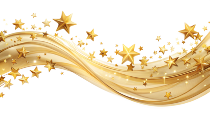 abstract background with golden stars isolated on white background. PNG Transparent file type with high definition quality And vibrant color grading Available.