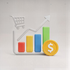 Sales Growth and Financial Success Representation