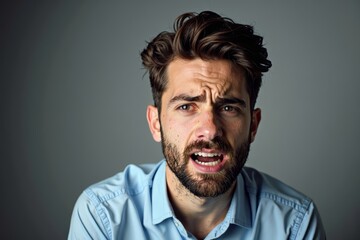 Close-up Image of a Dizzy Young Man Symbolizing Inner Ear Vertigo from BPPV or Stroke.