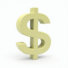 Dollar sign with white background