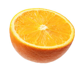 Half of fresh orange isolated on white