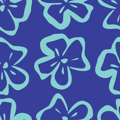 Seamless beautiful vintage flower pattern textile design
