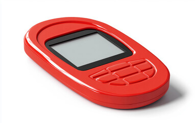 Modern blood glucose meter device with accurate test strips for reliable sugar level monitoring isolated on white background PNG