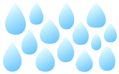 少しづつ違う雫の形のフレームセット