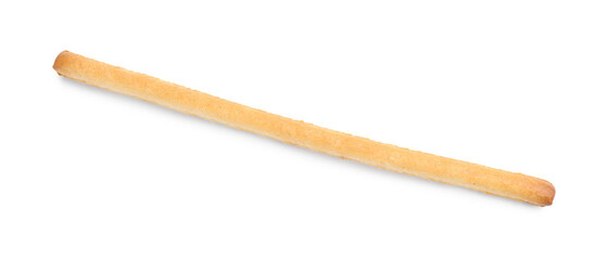 One delicious grissini stick isolated on white