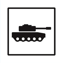 Fototapeta premium Tank Icon on White Background