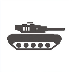 Tank Icon on White Background