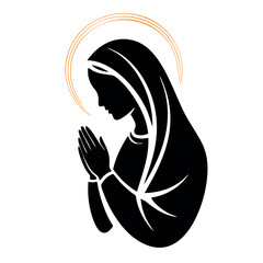 Vector illustration of Virgin Mary. The Virgin of GuadalupeVector illustration of Virgin Mary. The Virgin of Guadalupe