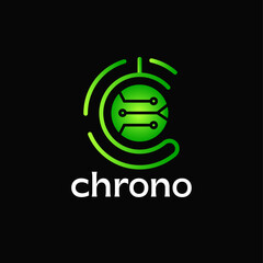 Chrono logo design, Tech logo