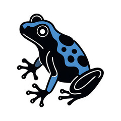 Colorful Poison Dart Frog Illustration, Vibrant Tropical Amphibian, Detailed Rainforest Wildlife Art