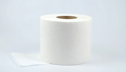 A Roll of Toilet Paper Isolated on White Background, Bathroom Tissue Roll White Background, Soft Toilet Paper Roll Photography, Hygienic Tissue Roll Isolated White Background
