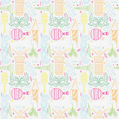seamless pattern with fashion shoes