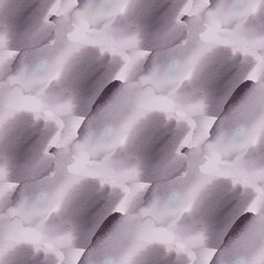 Naklejka premium Abstract cosmic pink grey watercolor Illustration seamless pattern background. Hand drawn. The color splashing on the paper. Design, template. Wallpaper, design, fabric, wrapping paper, banner