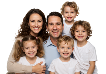 Happy Family Smiling Together, Capturing the Essence of Togetherness and Joy 