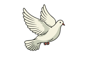 A stylized white dove in flight, symbolizing 'Freedom Peace Flight'. Simple, elegant design on a soft yellow background. Ideal for peace, freedom, and hope themes.