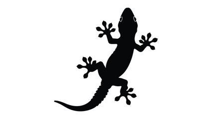 Lizard Silhouette: This image showcases a detailed, yet minimalist silhouette of a gecko, a testament to nature's beauty and intricate design.