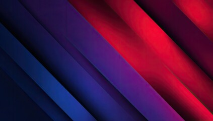 Diagonal stripes of vibrant blue and red gradients