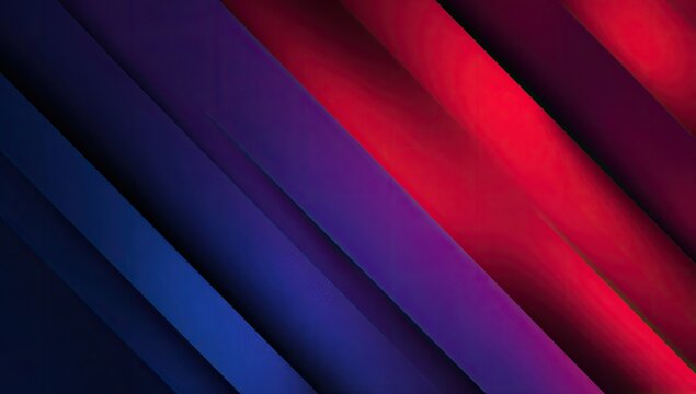 Diagonal stripes of vibrant blue and red gradients