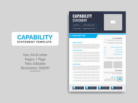 Capability Statement template design