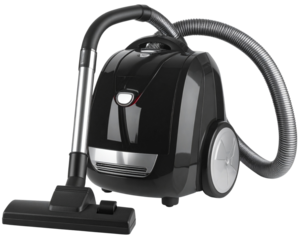 “Compact Rechargeable Handheld Vacuum Cleaner with Charging Dock, isolated on a transparent background”.