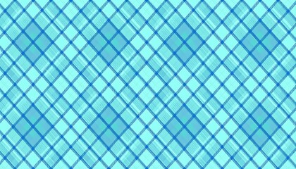 Fototapeta premium Light blue diagonal plaid pattern