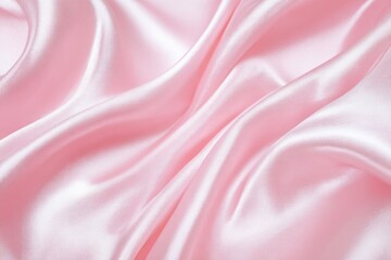 Obraz premium Close-up of soft, flowing pink silk fabric (1)