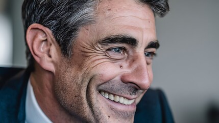 Obraz premium In the realm of professional prowess, a distinguished business leader emerges, radiating confidence and charisma. His elegant smile speaks volumes, embodying approachability and success