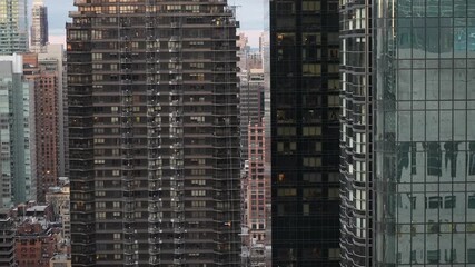 A captivating view of modern urban buildings showcasing architectural excellence in a bustling city.