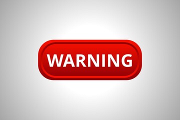 Red Warning Sign Background with White Text, for alert and caution concept.