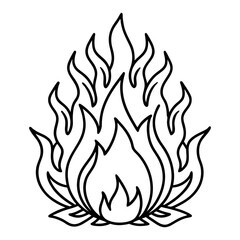 Vector fire flames, Camp fire icon, Fire flame icon, Fire icon vector illustration