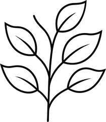 vector black silhouette of a tree