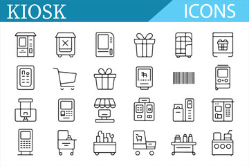 Creative Kiosk and Self-Service Machine Icons for Digital Design Projects