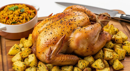roasted chicken with potatoes