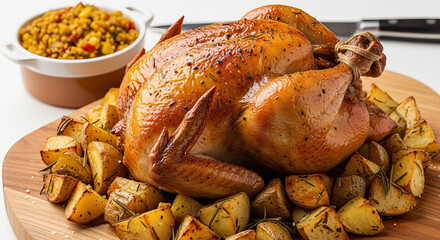 roasted chicken with vegetables