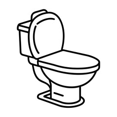 Washroom sign, Toilet icon on transparent background