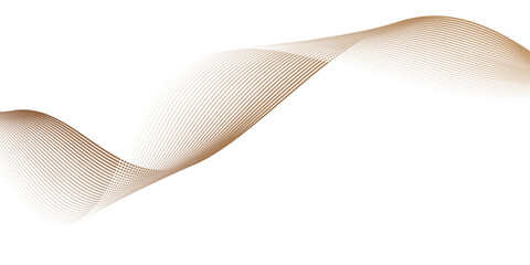 Fototapeta premium Smooth, blue, futuristic lines and waves create a flowing, silk ribbon design on a white background