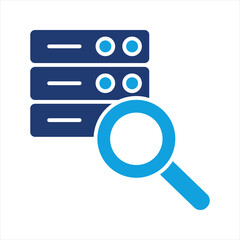 Data Search Flat Blue Icon