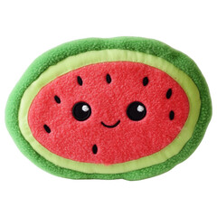 Joyful Watermelon: A cheerful, cartoon-style watermelon slice smiles, its bright colors and charming design evoking feelings of happiness and summer fun.