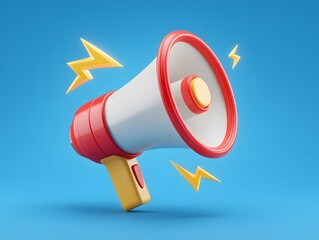 Megaphone announcement promotion marketing advertising communication concept