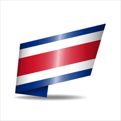 Folded national flag, shining with a shadow.